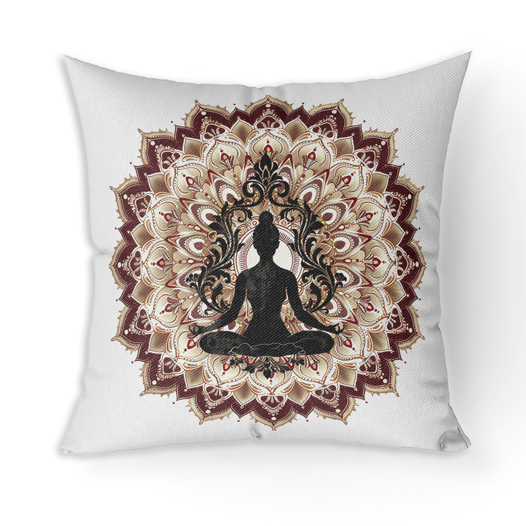 Inner Peace Circle Indoor/Outdoor Square Cushion mit Füllung