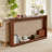  70.1 Inch Narrow Wave Curved Console Table, Wooden Storage Sofa Table with Thick Wear-Resistant Tabletop, Modern Retro Entryway Hallway Table for Living Room Office-1377965428
