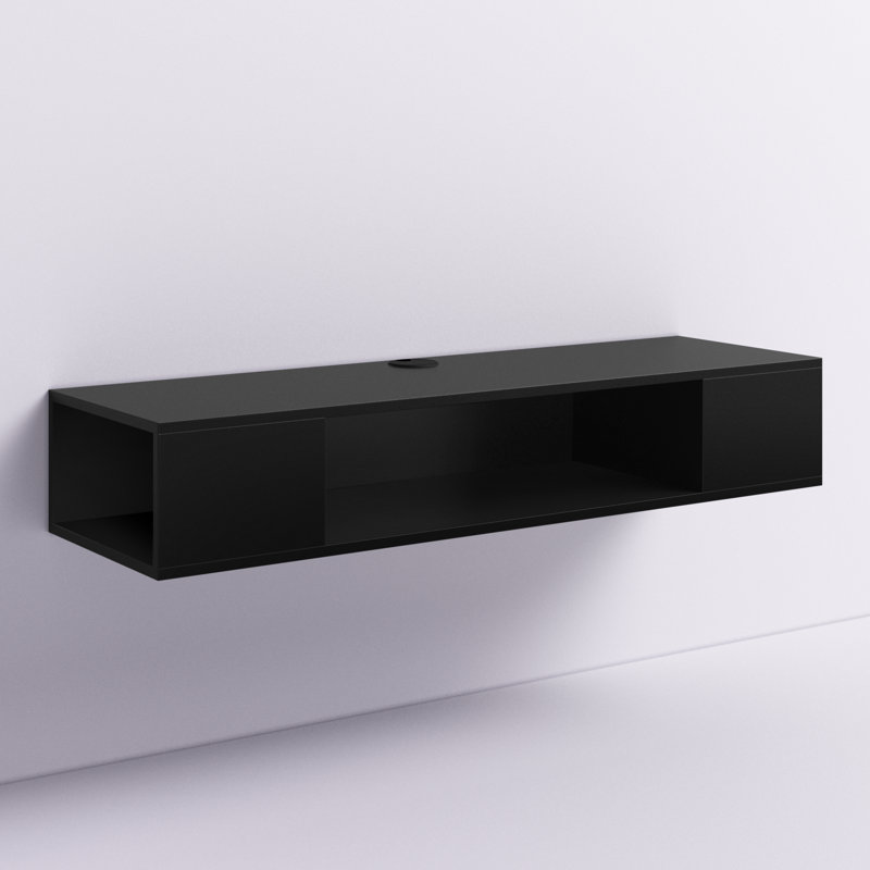 Assaad TV Stand for TVs up to 55", Black/Blue