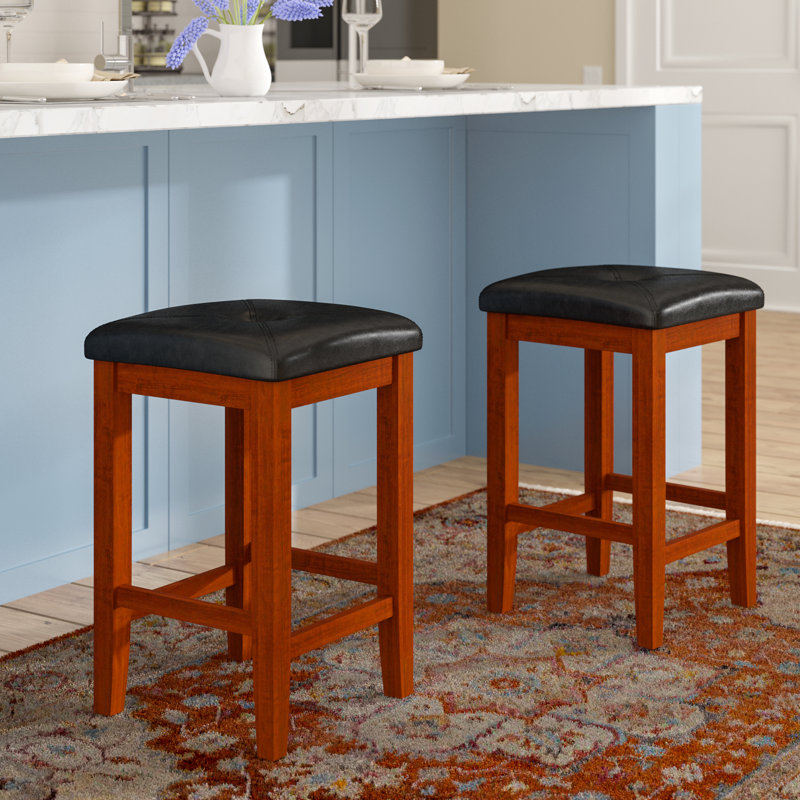 Tabouret de bar et de comptoir Diamondback, Cerisier classique, Tabouret de comptoir (siège d'une hauteur de 24,2