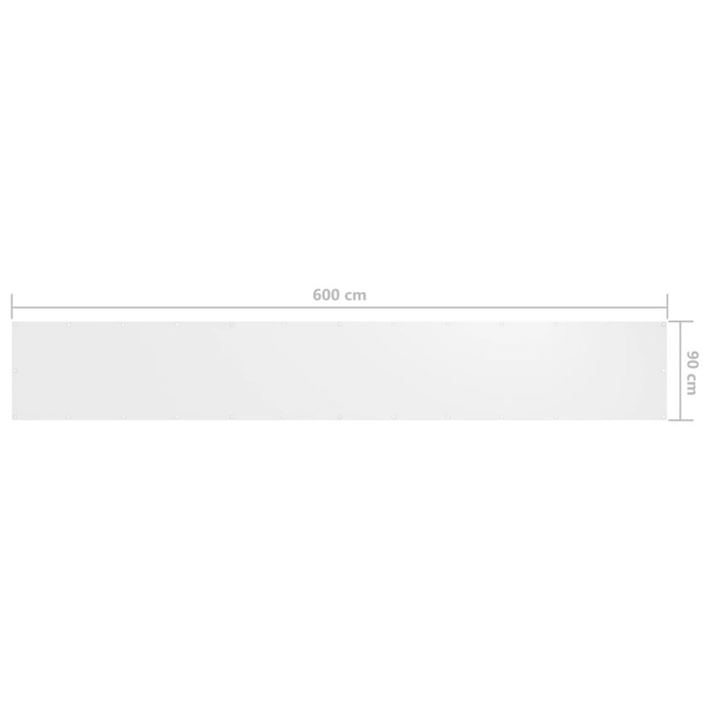Tissu Oxford Vidaxl, L 196,9 po x P 29,5 po, Blanc