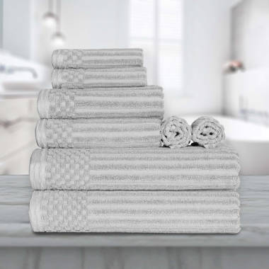 Elaine Karen 100% Cotton WASHCLOTHS, 8pc Set