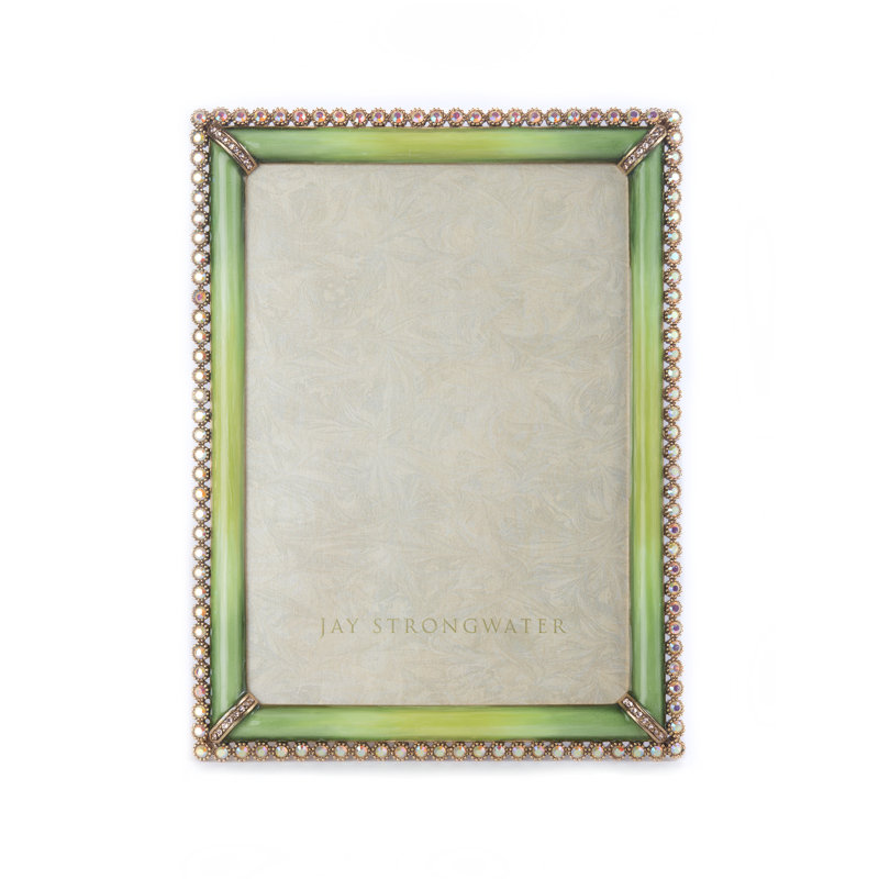 Lucas Metal Picture Frame, Green/Gold, 5" x 7"