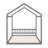 Wooden House Bed With Headboard-801188085