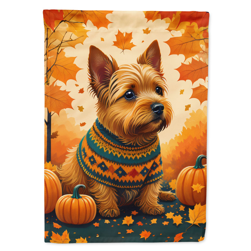 Drapeau Norwich Terrier Fall House