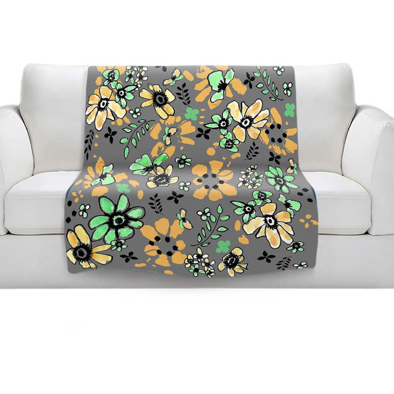 Couverture sherpa gris doux noir flodoodle, l 51 po x L 60 po