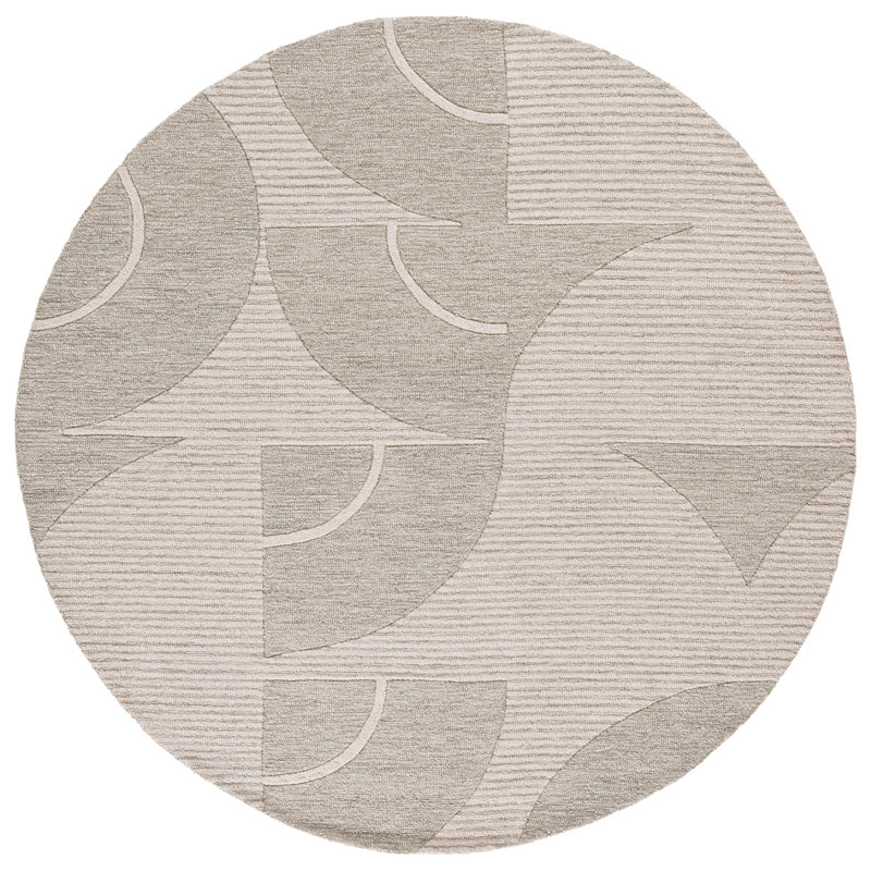 Metro 107 Hand Tufted 80% Wool; 20% Cotton Abstract Rug, Round 6'