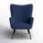 Azzahra Fabric Wingback Accent Chair with Steel Legs-489264293