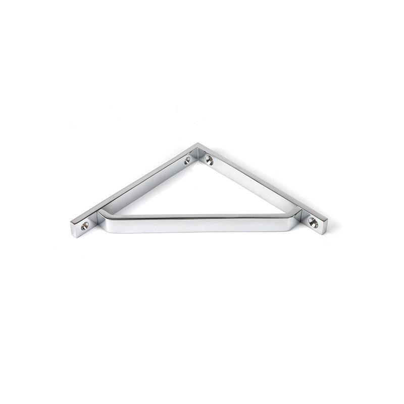 Barton Shelf Bracket, Polished Chrome, 15cm H x 5.9cm W x 1.5cm D