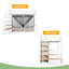 Lit mezzanine en métal avec garde-robe et tablettes de rangement-906784904