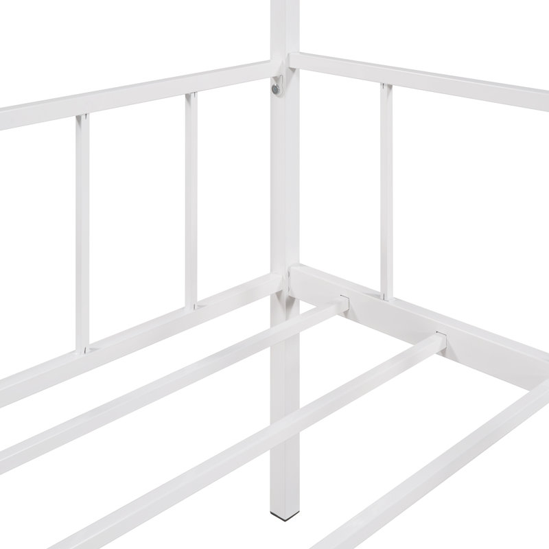 Lit mezzanine en métal Misty House Design, Lit simple, Blanc
