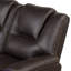Fauteuil inclinable manuel moderne en similicuir avec console centrale et bande lumineuse à DEL