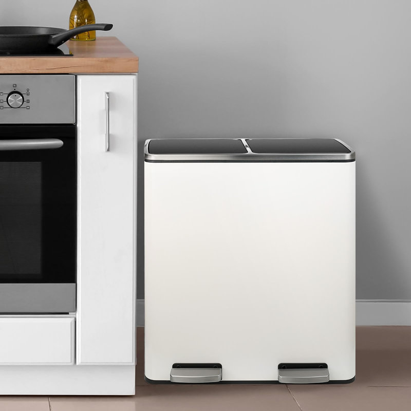 Step On Kitchen Trash Can - 60L, White