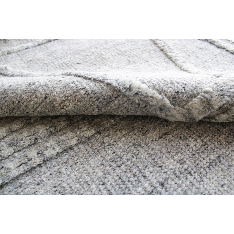 Tapis gris marocain de haute qualité noué à la main, Rectangle 10 pi x 14 pi