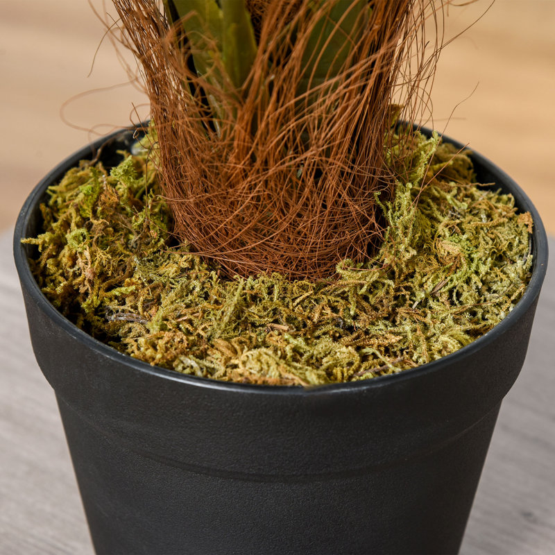 23.62'' Faux Palm Tree in Cement Pot