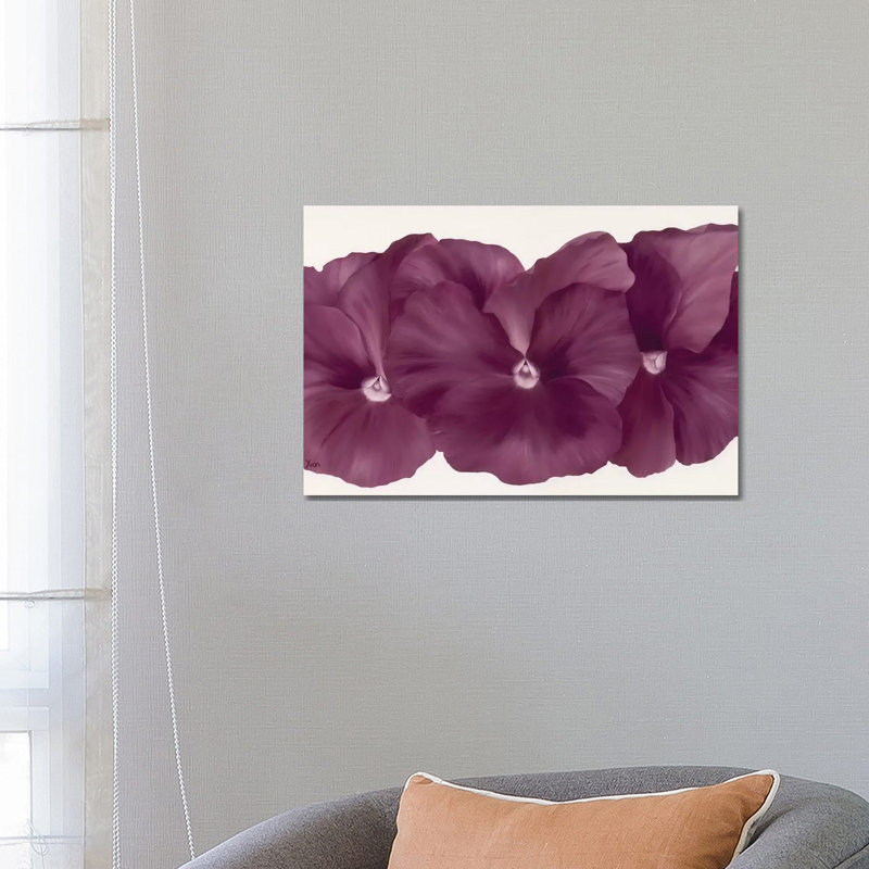 Violet Flower III 1 Piece Wrapped Canvas Painting, 66.04 cm H x 45.72 cm W x 1.91 cm D