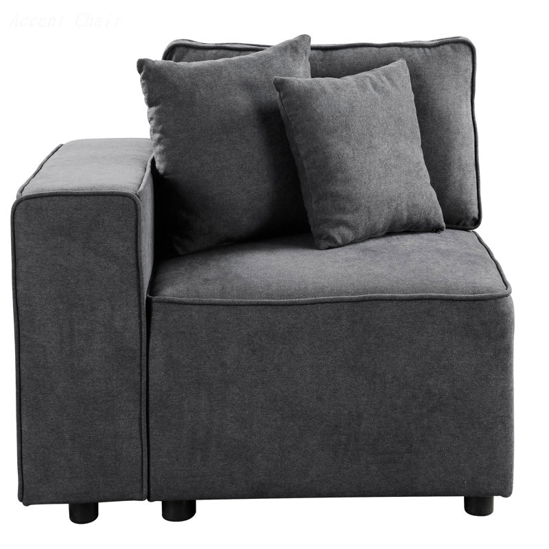 Fauteuil simple, dossier d'appoint faisant face à la gauche