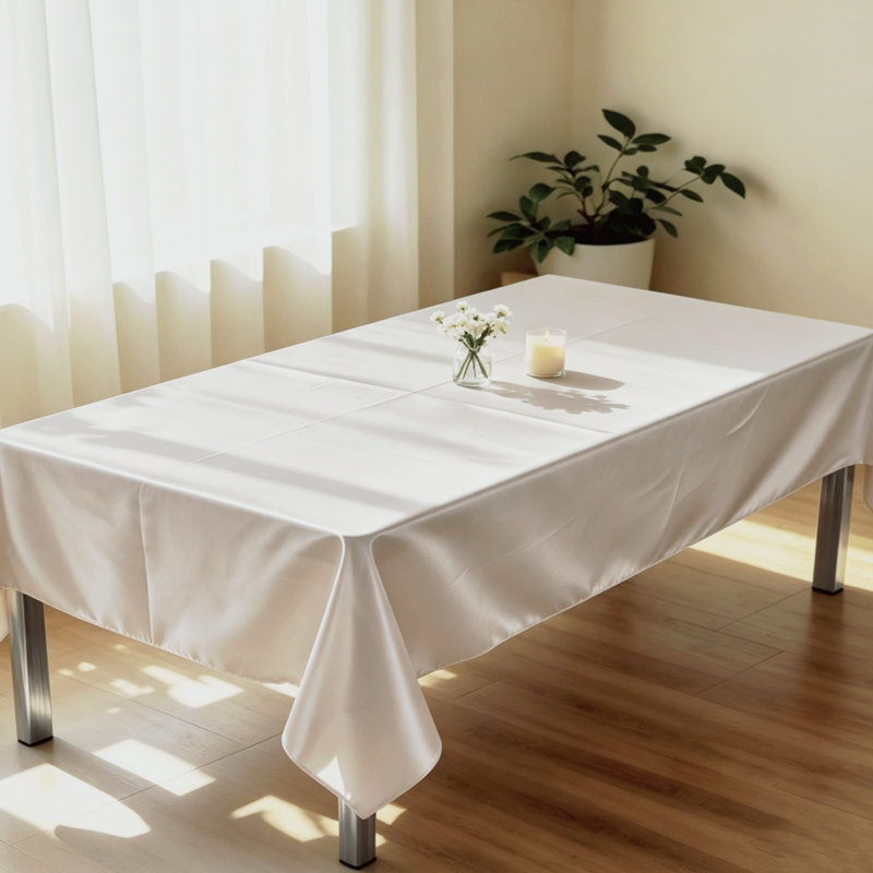Nappe carrée, décoration de banquet de mariage, décoration de bureau de restaurant, housse de table carrée argentée pour les événements de banquet, 4 pièces