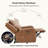 Zero zero clearence recliner  Power Recliner With Dual Motor Adjustable Headrest, Scratch-Resistant Faux Leather, USB Charging, Brown-1706892098