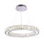 Lustre 1 lumière à DEL Florala avec détails en cristal transparent