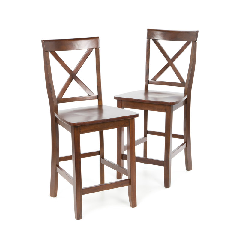 Tabouret de comptoir en bois massif 24 po Diamondback, Acajou rétro, Tabouret de comptoir (siège d'une hauteur de 24 p