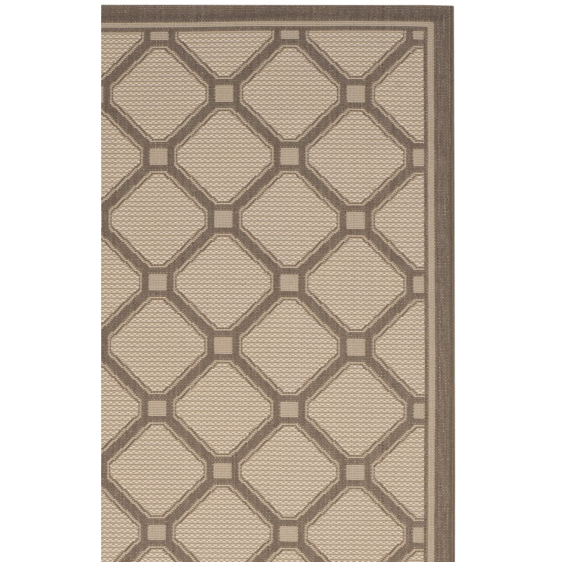Tapis d'intérieur / extérieur à motif géométrique Anelly Performance, Rectangle 5 pi 3 po x 7 pi 7 po