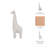 Clay Giraffe 12-Inch Loopy Pattern in Ivory, Charming Figurine - 5" x 4" x 12"