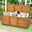 Banc de rangement en bois d'acacia massif 46 gallons Calorful