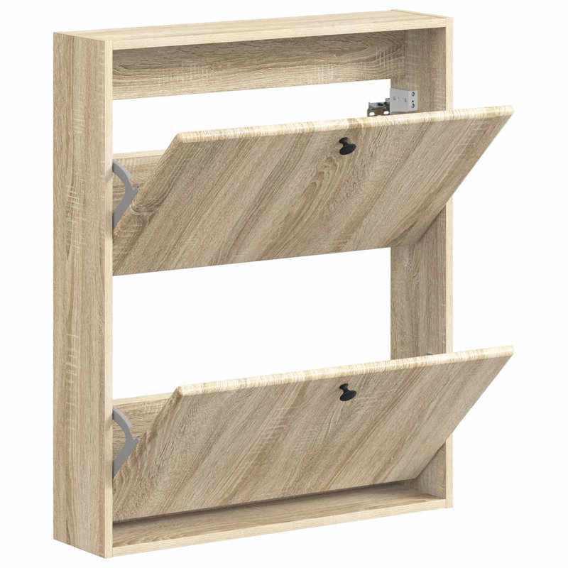 Shoe Storage, Sonoma Oak, 86 cm H x 71 cm W x 17 cm D