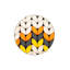 Tapis orange lavable à la machine à motif de trèfles à motif géométrique orange moderne-361843715