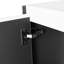Meuble-lavabo mural de 60 pouces avec lavabo en résine, 3 tiroirs à fermeture douce, 2 compartiments latéraux, lavabo en ébène brun, armoires,