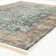 Alfa Rich Clemts Ultra-Thin Oriental Blue Gold Non-Slip Washable Area Rugs for Living Room Bedroom