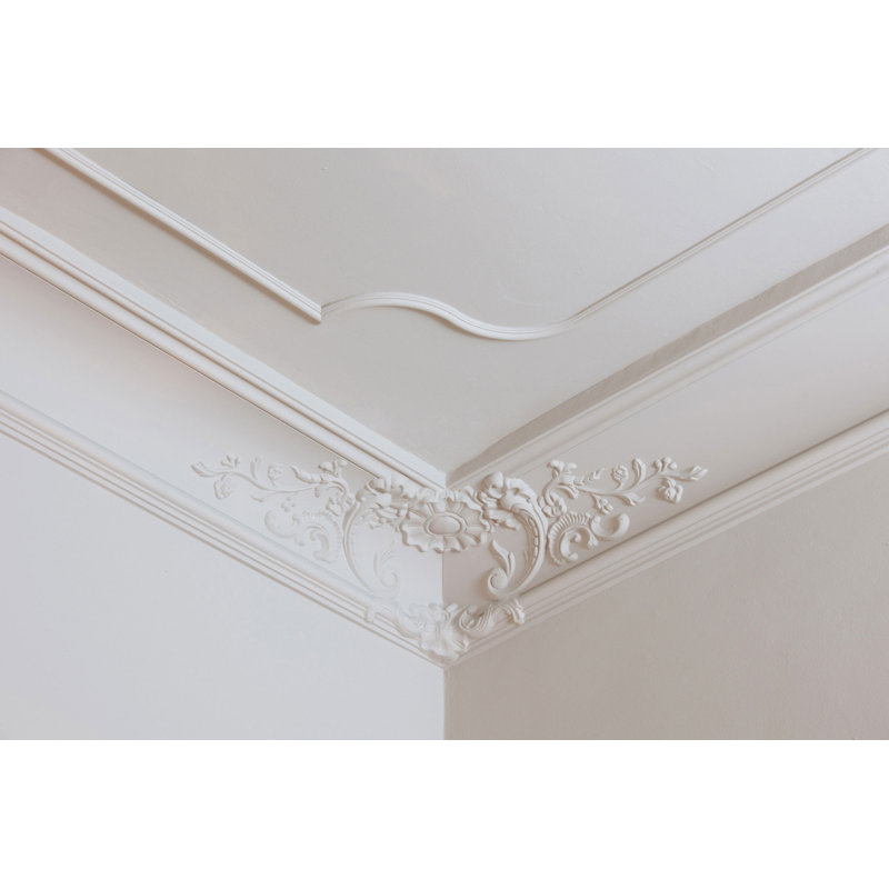 7-1/4 in x 7-1/4 in x 78-3/4 in Primed White High Density Polyurethane Crown Moulding