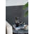 2.4x2.4x9.4" Black and Clear Tealight Candle Holder 6EA/CTN