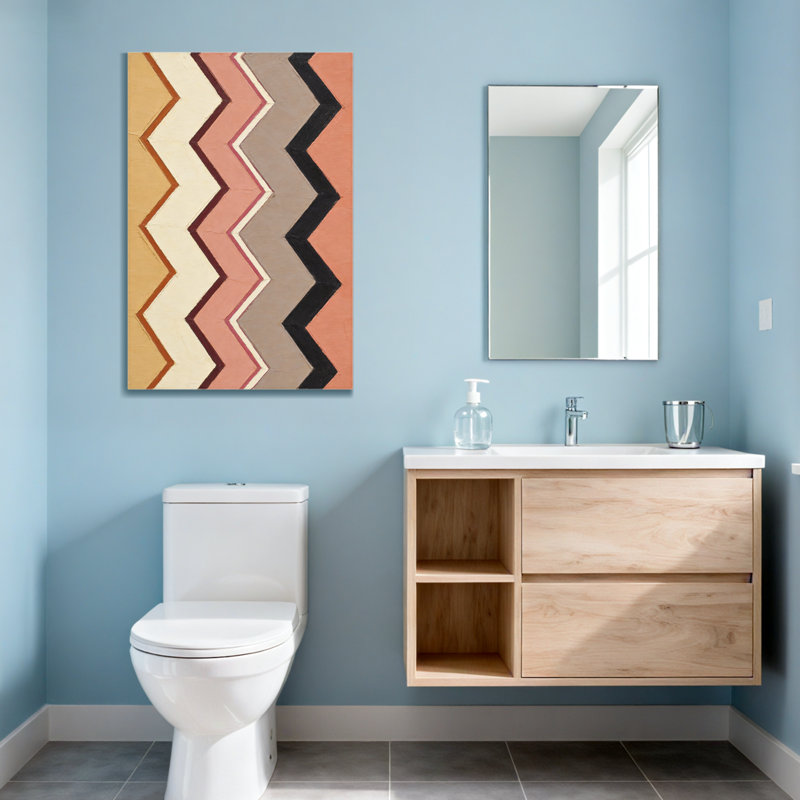 Abstract Chevron Pattern With Warm Earth Tones