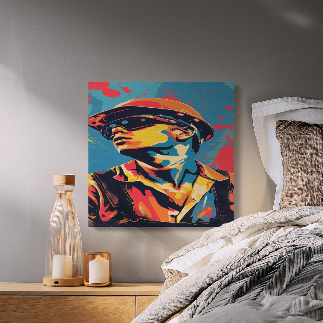 Construction Worker Pop Art Canvas, Gallery Wrapped Canvas Wall Art, Modern Decor, Ready to Hang, Statement Piece, Archival Quality Canvas