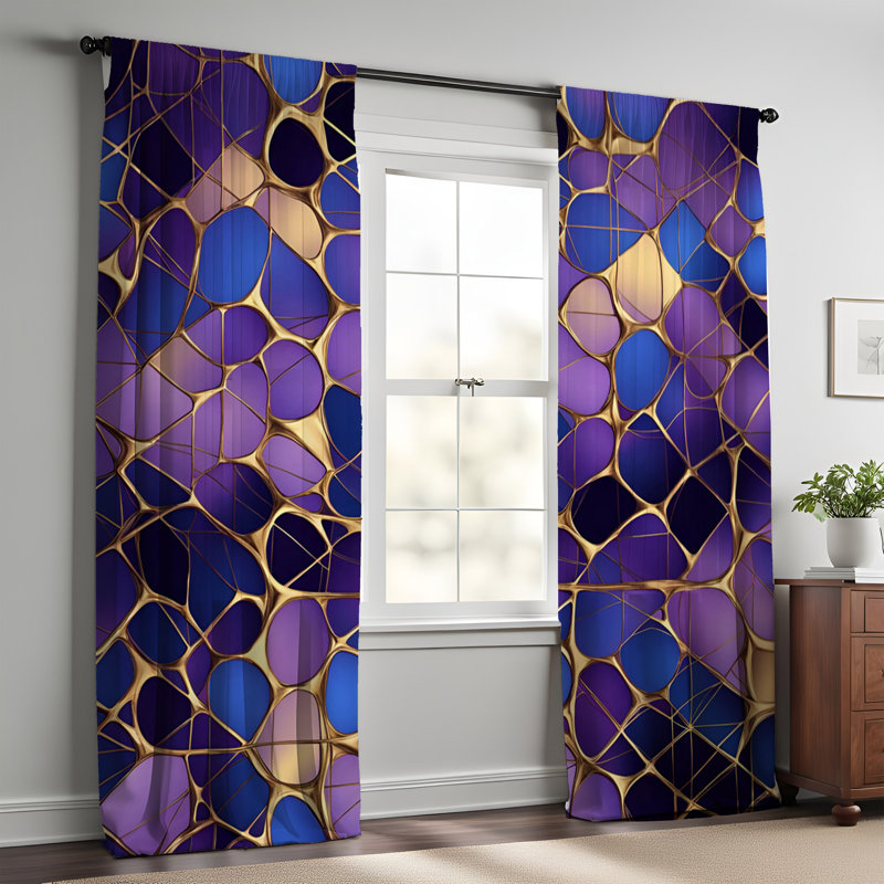 Paire de rideaux semi-transparents en polyester Ryzer, L 40 po x L 61 po