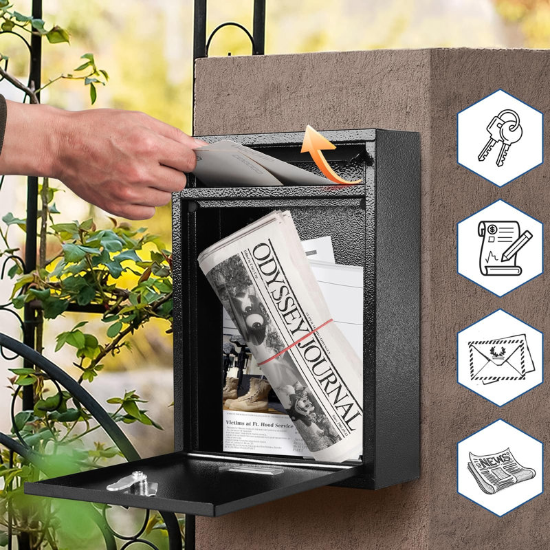 Wall Mount Locking Mailbox