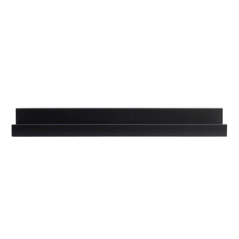 MELANNCO Picture Ledge Wall Shelf, 2" H x 18" W x 4" D, Black