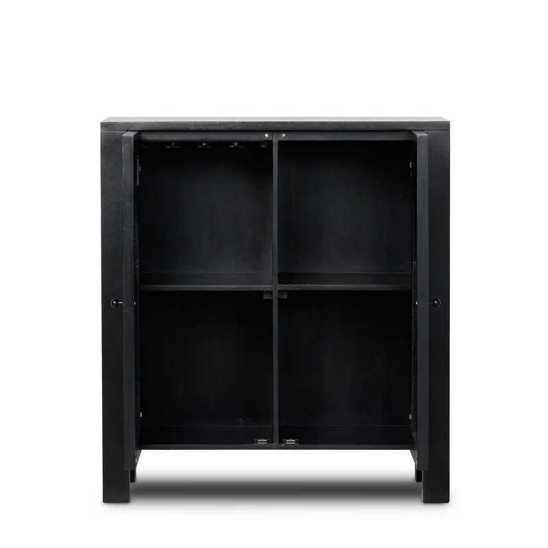 Silfa Bar Cabinet-Black Circle Cane