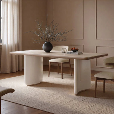 Modern minimalist rectangular dining table