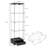 Modern Glass Display Cabinet With Drawer , Quick-Assembly Antique Cabinet With LED Lights, Tempered Glass Bookshelf,  1-Door Storage Case With 4 Shelves  For Living Room And Bedroom-119328531