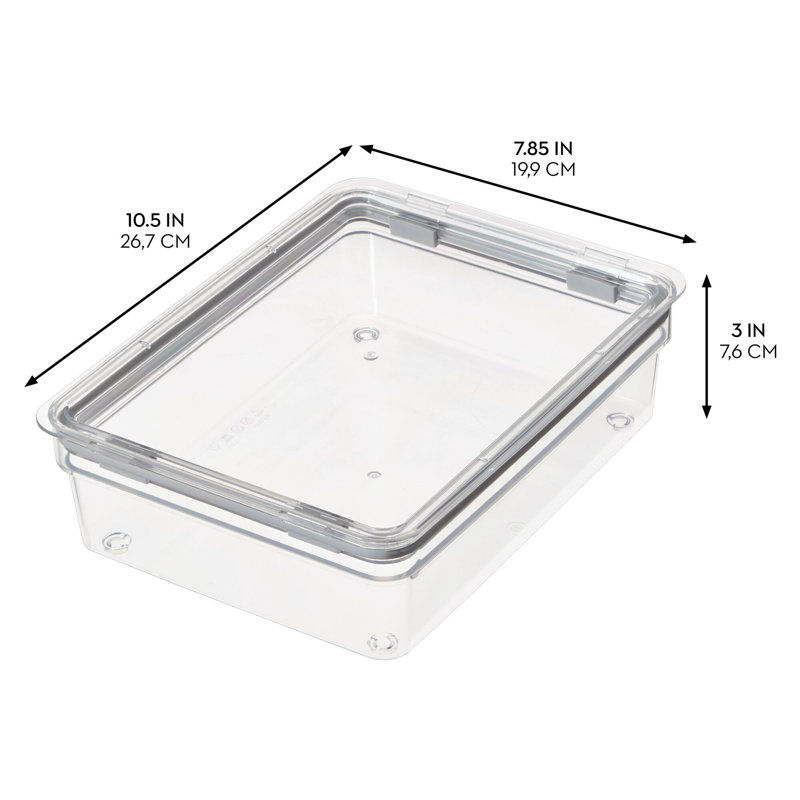 Grand bac de rangement pour aliments avec couvercle hermétique iDesign - idéal pour le comptoir de cuisine ou le garde-manger