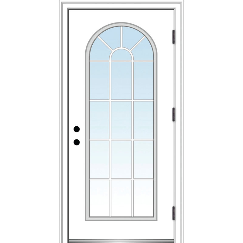 Porte d'entrée avant en verre transparent, S'ouvre à gauche vers l'extérieur, H 80 po x l 32 po x P 1,75po, 4,56 po