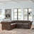 Huskins Faux Leather L-Shaped Sectional Symmetrical