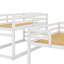 Lit superposé triple élégant et moderne avec escalier de rangement, lit superposé simple en bois et garde-corps