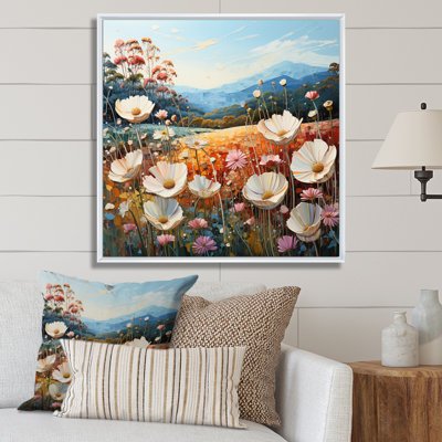 " Seasonal Flowers Field Pointillism "