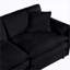 Canapés modulaires, canapé-lit modulaire à siège profond surdimensionné pour salon, 3 repose-pieds et amp; Coussins | Noir | Chenille-656501052