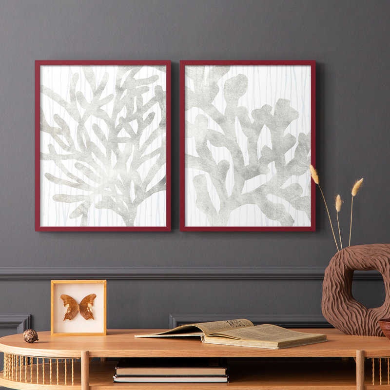 Quiet Coral III - reproduction encadrée de qualité supérieure - prête à être accrochée - aucun clou requis - aucun clou requis