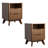 Lataurus Modern Nightstand with 2 Drawer, 24.02'' H for Bedroom/Living Room, Wooden Bedside Table with Drawers, Farmhouse Nightstand with Open Shelf Storage for Room Decor-27331735-32415656